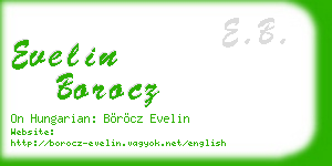 evelin borocz business card